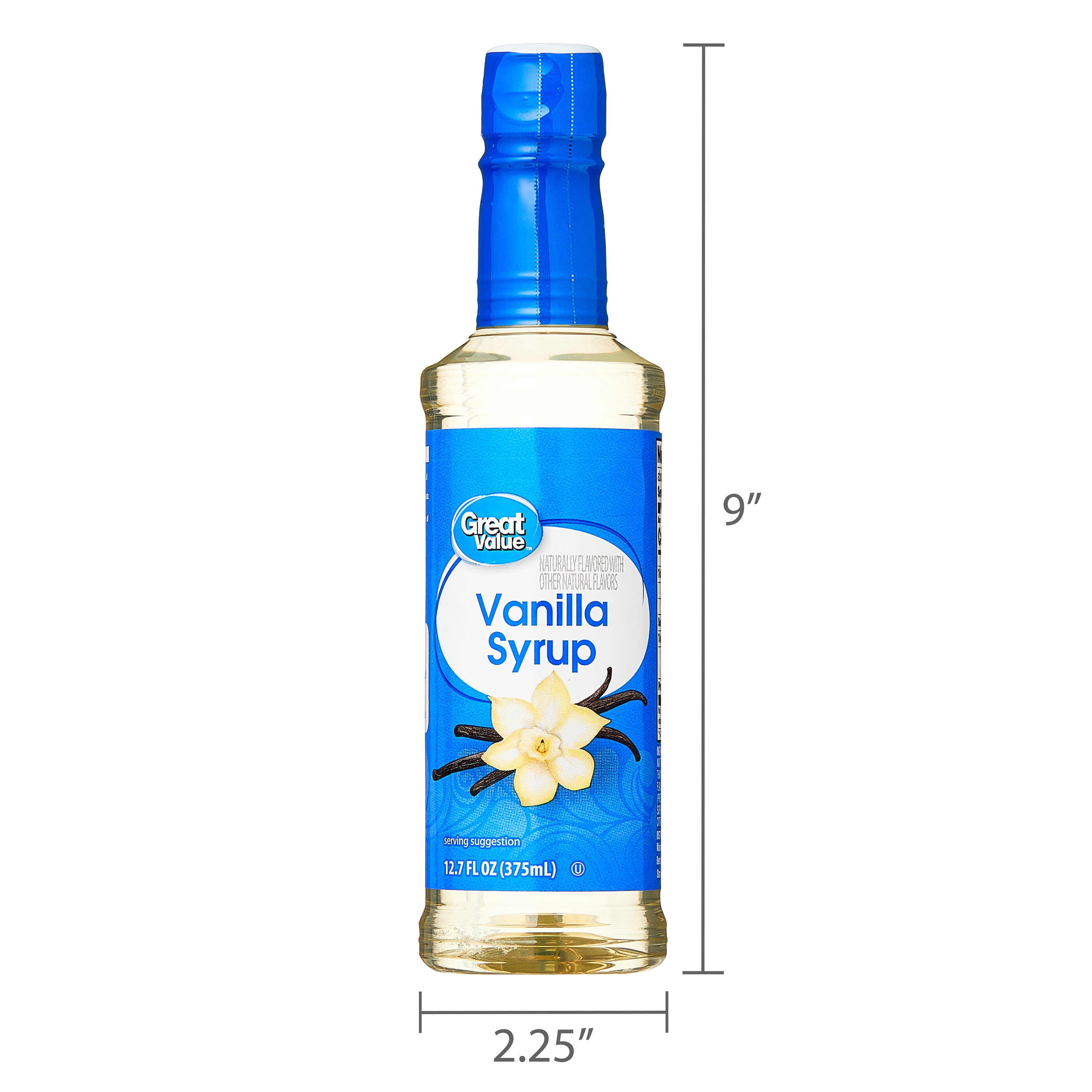 Great Value Vanilla Flavored Syrup, 12.7 fl oz