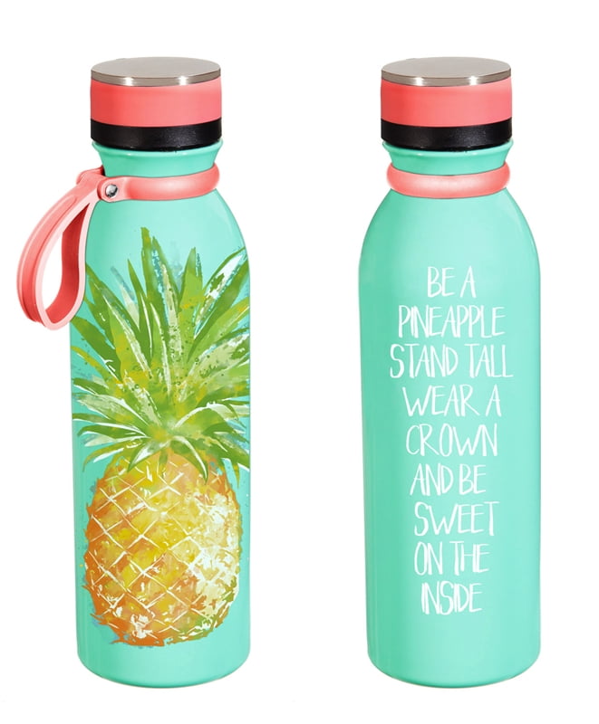 16 oz Flamingo And Pineapple Zak Designs 6821-T340 Riverside Water Bottles 