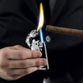 thumbnail image 5 of Ruroz 1 Pack Mini Torch Lighter Butane Refillable, Double Flame Butane Lighter with Visible Window, Adjustable Jet Lighter, Great Gifts for Men and Women, Without Gas (Black) Of The Day, 5 of 8