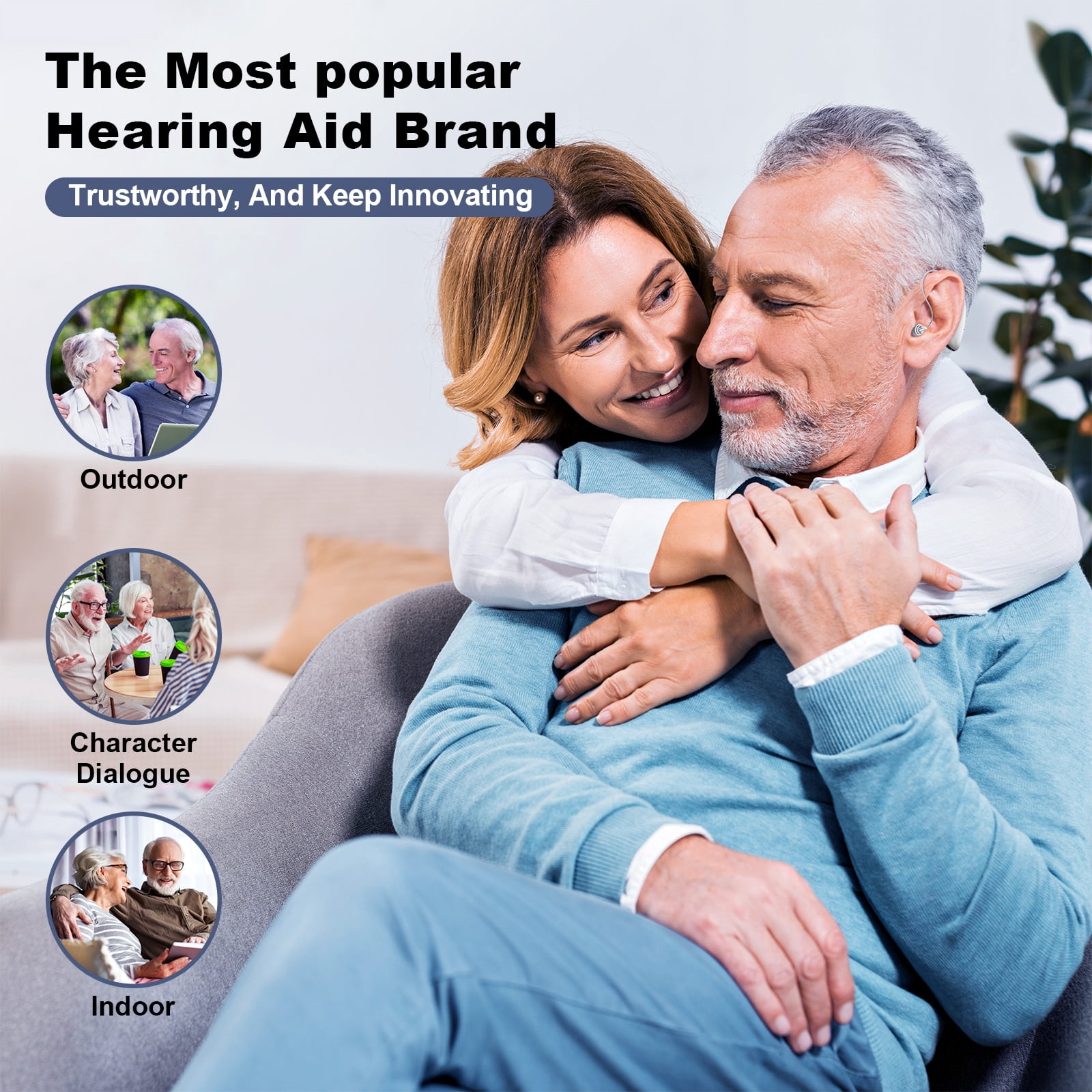 SUWU Rechargeable Hearing Aids for Seniors with Noise Cancelling,Hearing Loss Hearing Amplifiers,Digital Hearing Aid,Sound amplifier with Volume Control