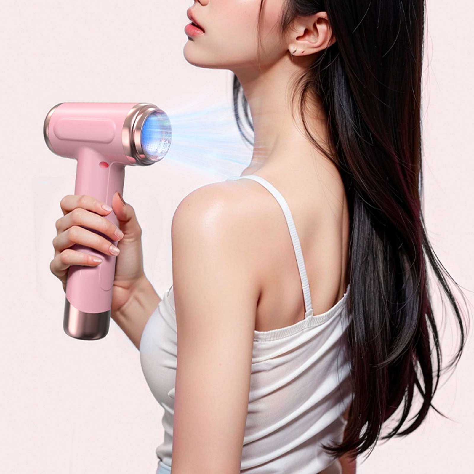 BRELIL Portable Battery Hair Dryer, USB Rechargeable Cordless Hair Dryer For Travel, 15000mAh Long Lasting Power, Dual Speed Adjustable Hot Cold Air, Compact Hairdryer For Camping Gym Dorm Home Use
