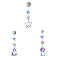 thumbnail image 1 of 3 Luces LED Navideñas para Cortina Decorativa Ventana Multicolor (estrella), 1 of 9