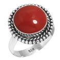 thumbnail image 1 of 925 Silver Ring For Women - Teens Red Stone Stone Silver Ring Size 10 October Birthstone Handmade Silver Ring Size 10 Gift For Wife On Valentine's Day 925 Silver Jewelry With Gemstone, 1 of 5