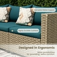 thumbnail image 4 of UDPATIO 7 Pieces Outdoor Patio Furniture Set, Outdoor Wicker Patio Conversation Set with Cushions for Backyard, Porch, Garden(Peacock Blue), 4 of 6