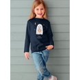 thumbnail image 2 of Cute Ghost Doodle Long Sleeve Toddler -Image by Shutterstock,  3 Toddler, 2 of 4