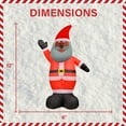 thumbnail image 3 of Fraser Hill Farm 12-Ft. Tall African American Santa Claus, Outdoor Blow-Up Christmas Inflatable with Lights and Storage Bag, FHFAASANTA121-L, 3 of 13