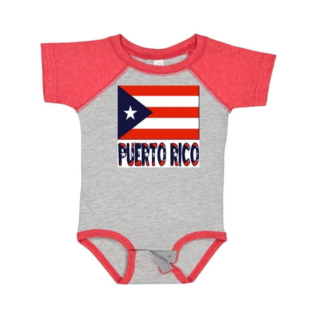 

Inktastic Puerto Rico Flag & Name Gift Baby Boy or Baby Girl Bodysuit