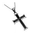 thumbnail image 2 of Philippians 4:13 Black Cross Necklace for Women, Stainless Steel with Chain, 2 of 3