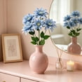 thumbnail image 4 of 4 Head Realistic Dahlia Artificial Flower Bouquet, Premium Silk Faux Floral Arrangement, Elegant Decor for Wedding, Party, Home, Vase, Table Centerpiece & Event, Blue, 4 of 7