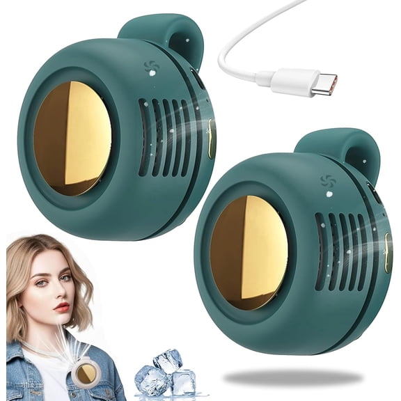 Portable Mini Bladeless Clip-On Fan – Wearable Personal Cooling Fan with 3 Speeds, USB Rechargeable for Travel, Office, and Outdoor Use