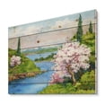 thumbnail image 2 of Designart 'A Bright Blue Sky Over Spring Landscape' Traditional Print on Natural Pine Wood, 2 of 5