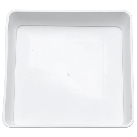 RENACLIPY White Thick Plastic Fruit Plate with Anti- Bottom for Food Serving and Kitchen Use