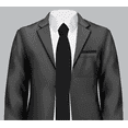 thumbnail image 5 of Scott Allan Collection Solid Black Tie for Men | Standard Size 3" Black Necktie for Adults and Teenagers, 5 of 11