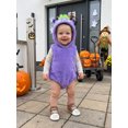 thumbnail image 3 of RUINIXCW Nebworn Baby Halloween Monster Costume Infant Baby Girl Boy Halloween Outfit Fall Winter Clothes Warm Plush Sleeveless Hood Romper Playsuit, 3 of 10