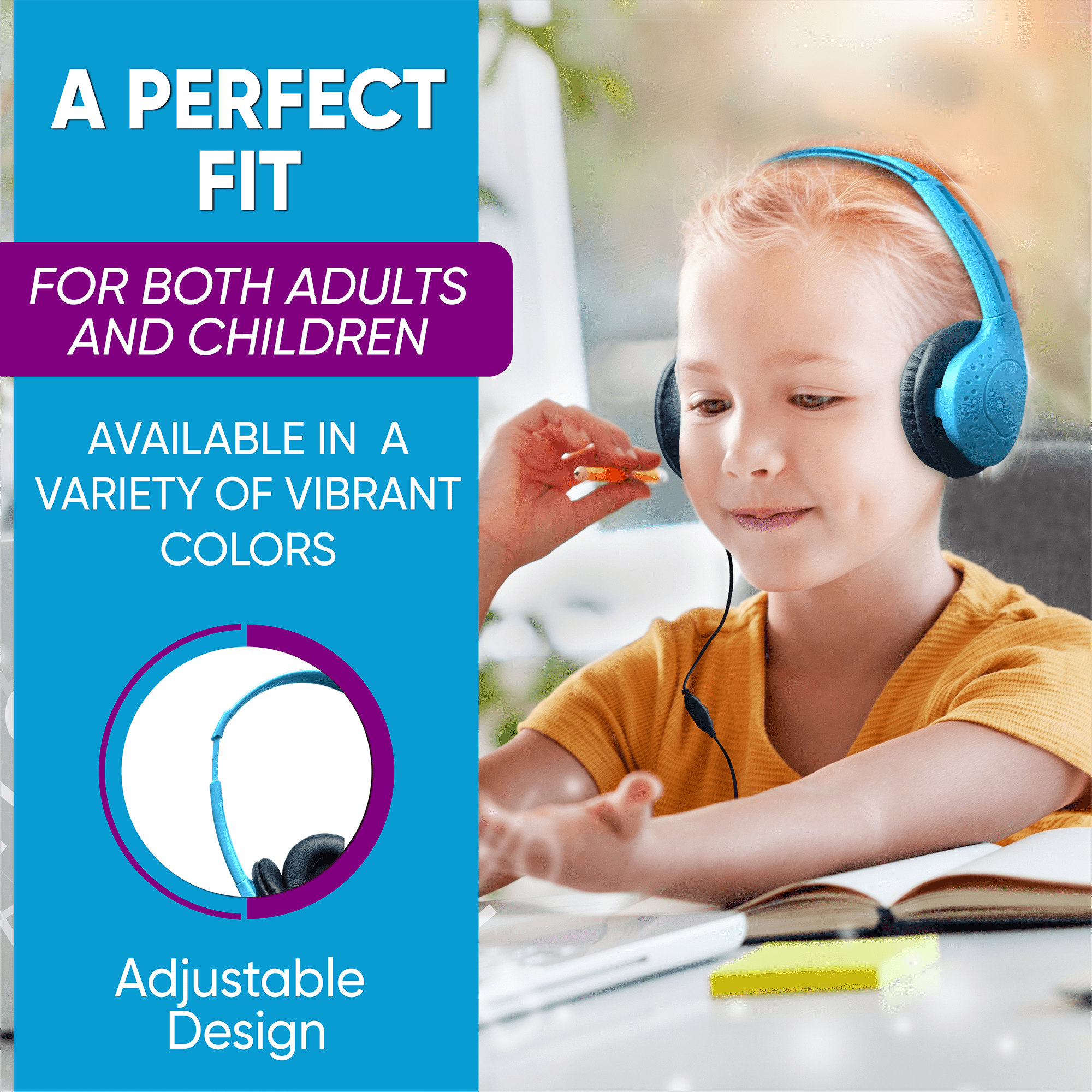 Bulktech Wired On-Ear Leather Headphones with 3.5mm Connector and Remote Control for Volume, Bulk Wholesale, 200 Pack, Assorted Colors