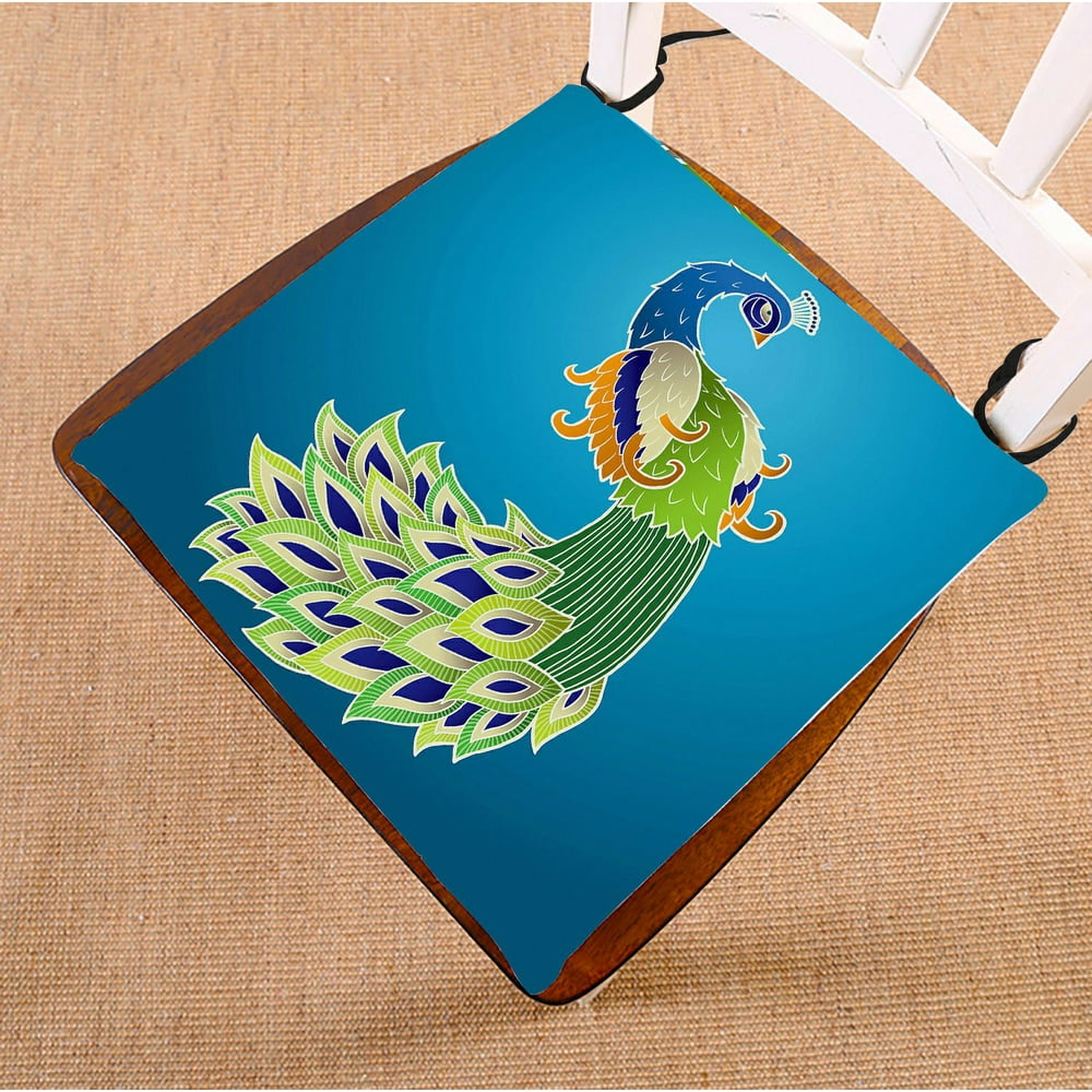 ABPHQTO Colorful Peacock Chair Pad Seat Cushion Chair Cushion Floor