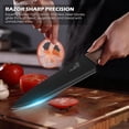 thumbnail image 6 of Vesteel Knife Block Set for Kitchen, 15-Piece High Carbon Stainless Steel Knives Set with Ergonomic Handle, Ultra-sharp & Rust Resistant, Walnut Brown, 6 of 9