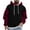 Watermelon Red, variant on Bibifish Mens Hoodies Color Block Drawstring Hooded Sweatshirts With Plaid Pattern Fall Winter Warm Fleece Lightweight Pullover Tops