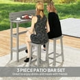 thumbnail image 4 of Outsunny Ensemble de Bar de Patio 3 Pcs avec Table de Bar de 43 Po H et 2 Tabourets de Bar, 4 of 10