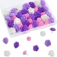 thumbnail image 2 of YAOMOBB Ensemble de Goupilles Décoratives Roses Mignonnes Design en Forme de Fleur pour Tableaux d'Affichage et Photos, 2 of 6