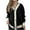 Black, variant on UYISJ Women's Casual Loose Knitted Cardigan Long Sleeve Open Front Blocked Color Button Down Oversized Sweater Coats L