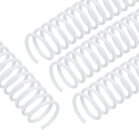 Uxcell 50 Pack Plastic Spiral Binding Coils, 16mm(5/8") Binding Coils 105 Sheet Capacity Spiral Binder Rings, White