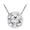 Platinum, variant on 0.6 Carat Round Diamond Bezel Solitaire Pendant Necklace K Color SI1 Clarity 14K White Gold 16" Silver Chain