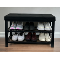 thumbnail image 4 of Nola Home Shoe Bench with Storage, 2-Tier Shoe Rack Padded Seat and Metal Frame, Black, 4 of 6
