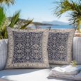 thumbnail image 3 of Throw Pillow Covers 26x26 Inch Set of 2, Blue Beige Boho Waterproof Outdoor Pillow Covers, Vintage Ethnic Tribe Abstract Art Decorative Cushion Pillowcases for Couch, Sofa, Bed, Garden, Patio, 3 of 9
