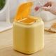 thumbnail image 4 of Billuyoard Reemplazo de cubo de basura lindo tipo de prensa sellado a prueba de fugas Mini oficina dormitorio papelera de escritorio con tapa Suministros de limpieza para el hogar Amarillo, 4 of 6