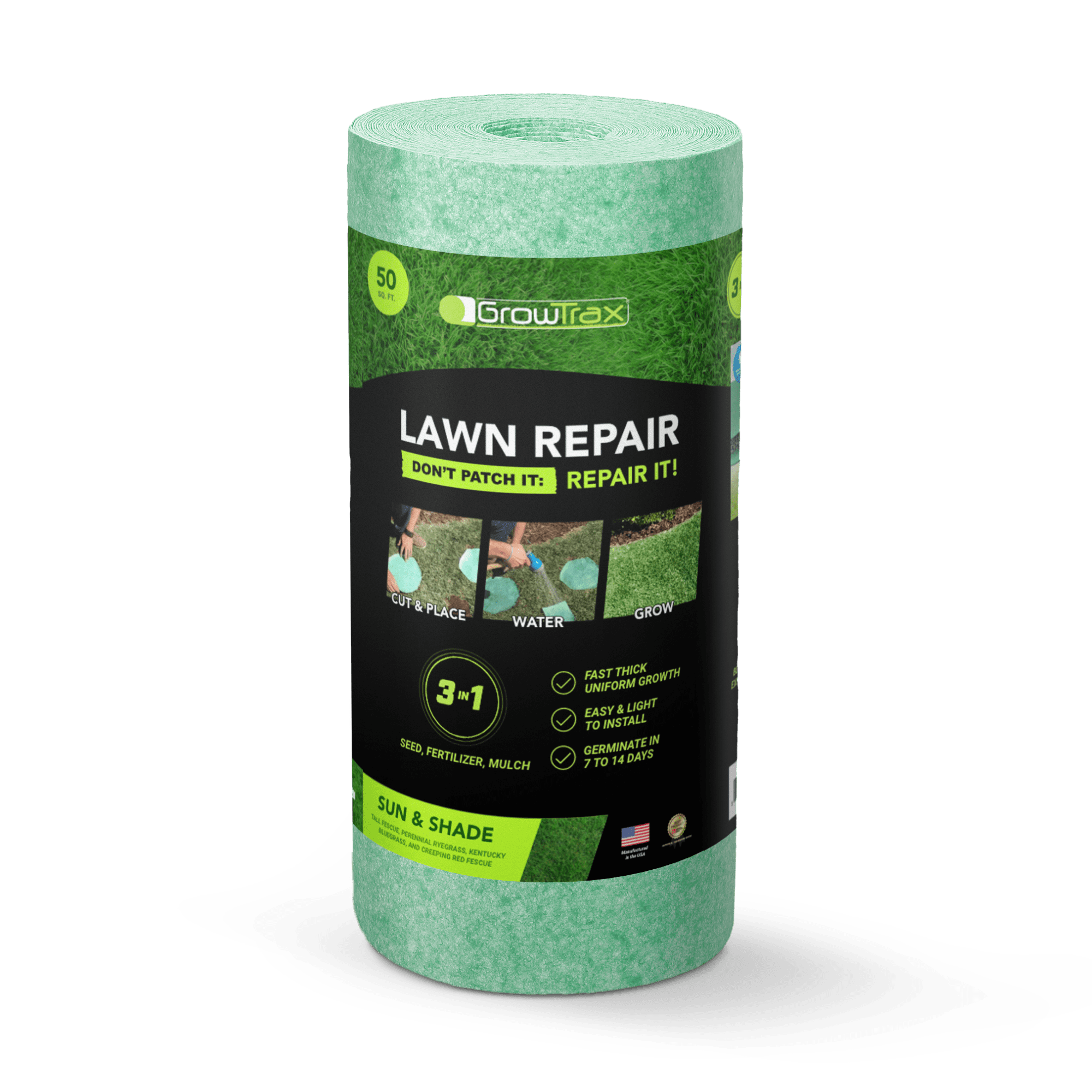 Hydro Mousse Fast Grow Lawn Grass Seed Mix Refill Bag - Quick