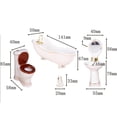 thumbnail image 3 of Juego de baño en miniatura Hugo 5 Uds. Mini Inodoro de Cerám Blanco, 3 of 8