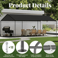 thumbnail image 5 of 10‘ x 20’ Heavy Duty Enclosed Garage All-Season Carport Car Canopy with Water-Resistant Tarp,Black, 5 of 7