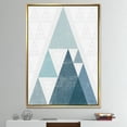 thumbnail image 2 of Designart ' minimal Triangles III Blue ' MidCentury Modern Framed Canvas, 2 of 3