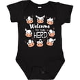 thumbnail image 3 of Inktastic Welcome to the Herd with Cute Black and White Holstein Cows Boys or Girls Baby Bodysuit, 3 of 5