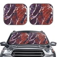 thumbnail image 2 of Multi-Size 2pce Car Front Glass Visor Collapsible Sunscreen No Odor Comfortable For Most Cars Suv Trucks Mediumvioletred Marble_2, 2 of 7