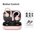 thumbnail image 3 of Sidaley Auricular compatible con Bluetooth IPX5 resistente al agua portátil tipo c interfaz botón Control gancho para la oreja auricular música Cables de audio/vídeo Rosado, 3 of 6