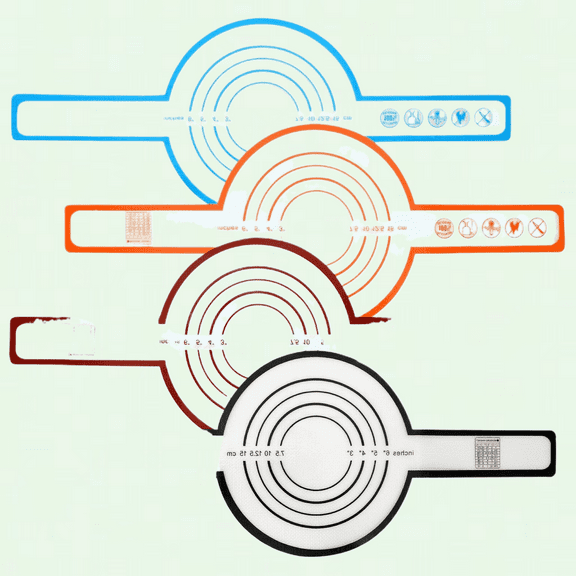 Silicone Baking Mat for Dutch Oven Bread Baking, Heat Resistant, Long Handle, 4PCS