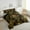 Black Golden, variant on Manfei Abstract Skull Comforter Sets Queen Size,Bohemian Damask Bedding Queen Comforter Set,Gothic Style Comforters & Duvets,Breathable Halloween Room Decor,Reversible,3 Pieces