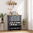 thumbnail image 2 of HOMCOM Narrow Shoe Cabinet for Entryway w/ 2 Flip Drawers Adjustable Shelf, 2 of 10