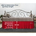 thumbnail image 4 of SGI Bedding Day Bed Skirt | Full 16" Inch Drop, Ruffled Microfiber Bed Skirt | Fade Resistant, Wrinkle Free, Anti-static, Decorative, Extra Storage Space, Clutter-Free | Blood Red, 4 of 7