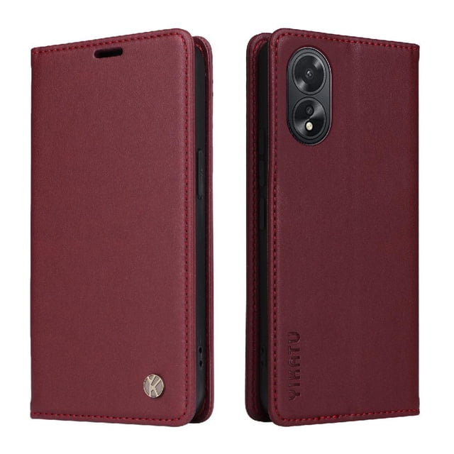 Funda para OPPO A38 4G/A18 4G Estuche de Cuero PU Tipo Cartera con Ranuras para Tarjetas y Cierre Magnético