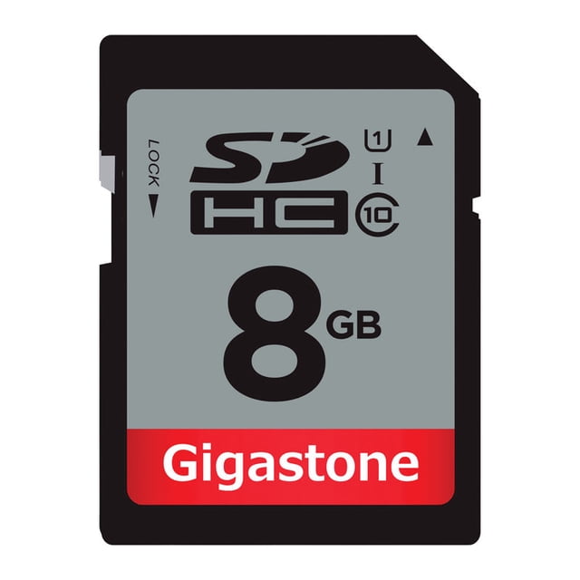 Tarjeta de memoria flash SD Gigastone 8 GB 45 MB/s negra, paquete de 1