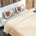 thumbnail image 5 of Yayeee Pillowcase Queen Size Set of 2 Satin Wrinkle Resistant Pillow Case, Christmas Poinsettia, 5 of 8