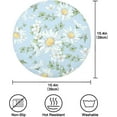 thumbnail image 4 of GZHJMY Daisy Flower Round Placemats Set of 4,Non-Slip Heat Resistant Washable Table Mats for Kitchen Dining Table Decoration,15.4 Inch, 4 of 7