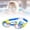 A, variant on Leeye Kids Swim Goggles, Anti-Fog Waterproof Swimming Goggles with Earplugs & Nose Clip, Large Frame Children's Swim Set for Ages 3-15, Blue & Yellow