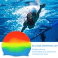 thumbnail image 2 of Silicona Natación Gorros Unisex Elástico Deporte Verano Piscina Buceo Sombrero Naranja, 2 of 6