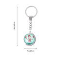 thumbnail image 3 of EeaseCA Cartoon Santa Double-sided Rotating Key Chain Christmas Key Chain Gift, 3 of 8