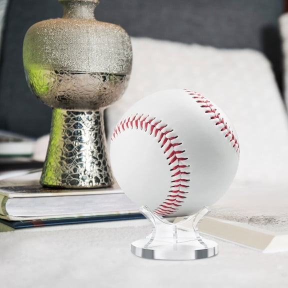 6 PCS Acrylic Baseball Display Stands, Clear Acrylic Ball Holder for Golf Baseball Softball Tennis, Crystal Clear Holder for Showcasing Sports Balls, Compact and Stylish