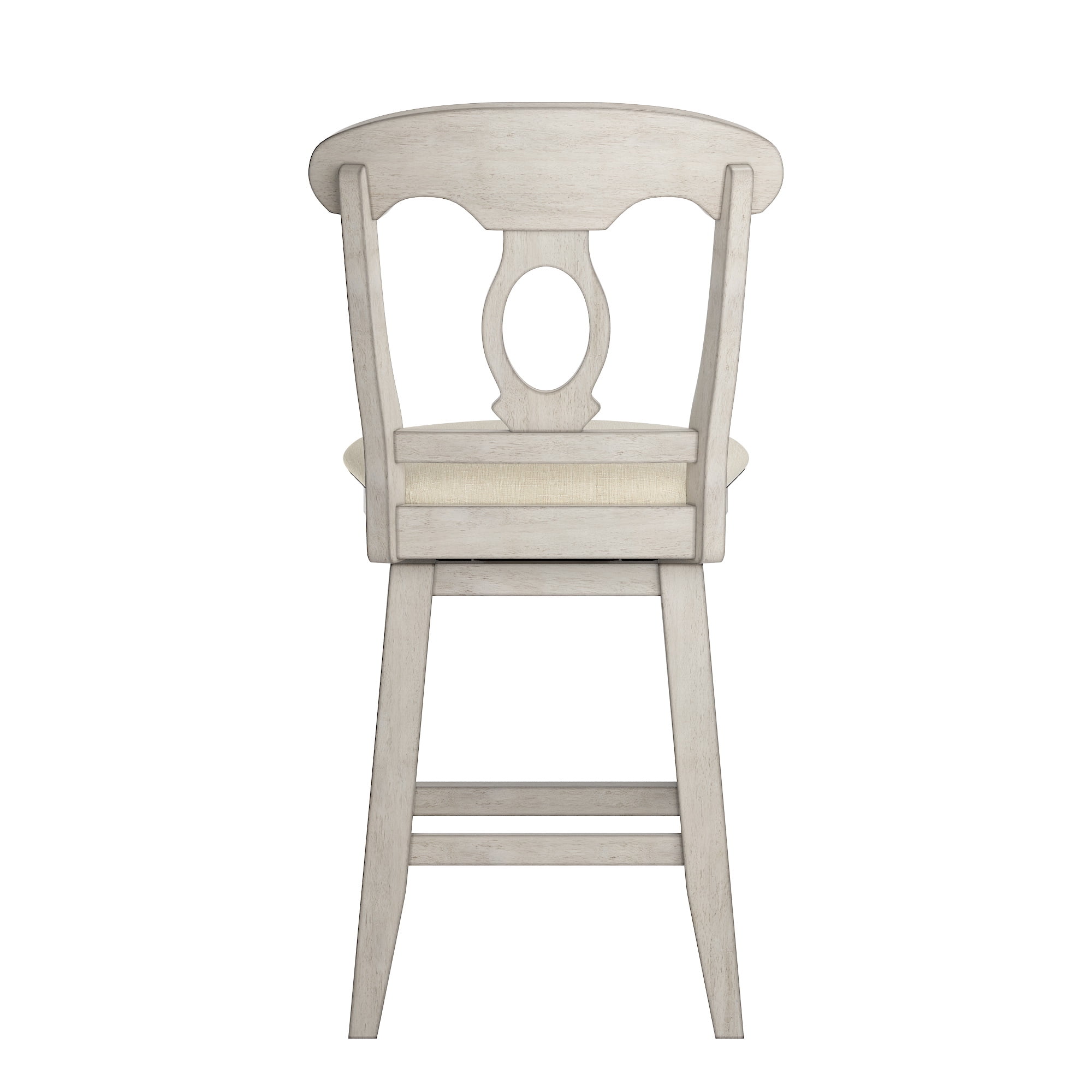 Weston Home Sheena Napoleon Back 24-inch Counter Height Wood Swivel Stool, Antique White